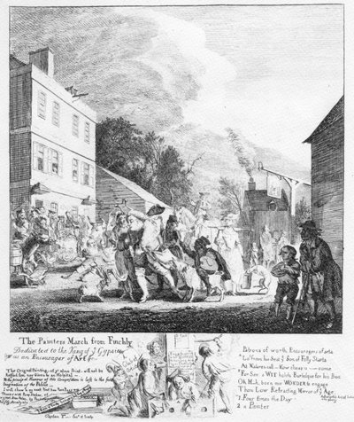 Der Marsch des Malers von Finchley, 1753 von Paul Sandby